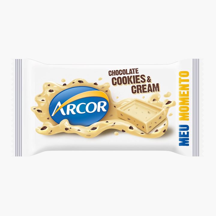Chocolate Barra Arcor IMPULSO Branco C/ Cookies Display 18x20.5g 