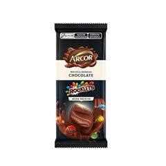 Chocolate Barra Arcor Rocklets Ao Leite Display 12x80g 