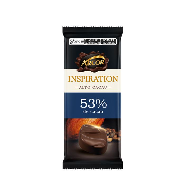 Chocolate Barra Tablete Amargo Inspiration 53% Display 12x80g