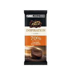 Chocolate Barra Tablete Amargo Inspiration 70% Mac Caramel Display 12x80g