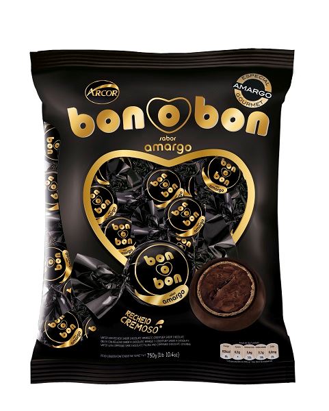 Bombom Bonobon Arcor Amargo Pacote 50x15g wf