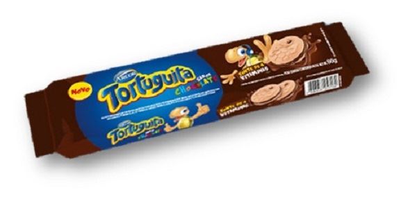 Biscoito Recheado Flow Pack Tortuguita Chocolate  86g 