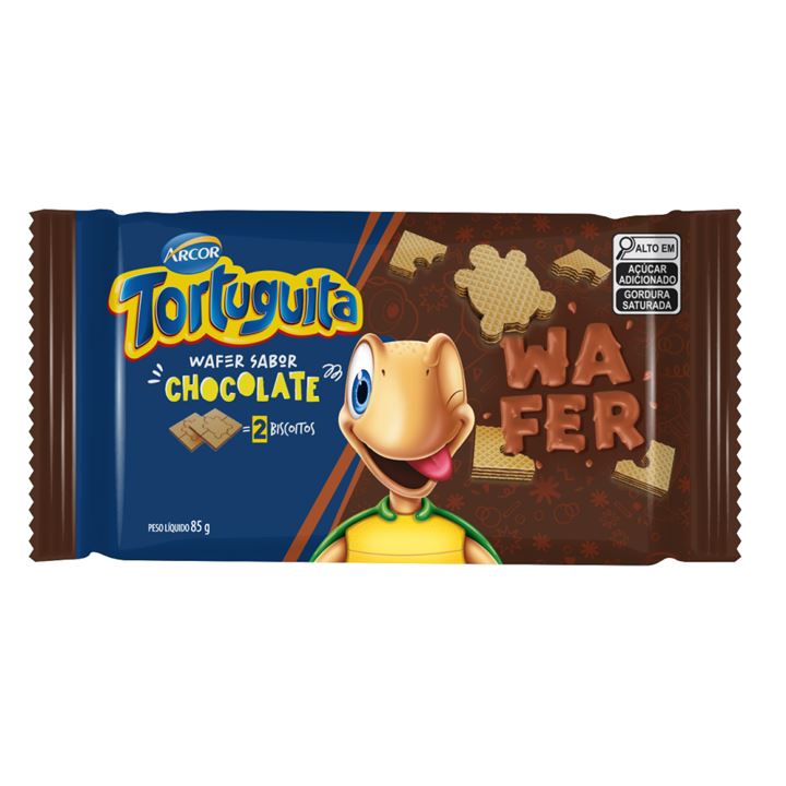 Biscoito Waffer Tortuguita Chocolate  85g 