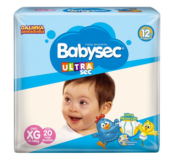 Fralda Infantil Babysec Ultra Jumbo Tamanho Xg -  Pacote Com 20 Unidades 
