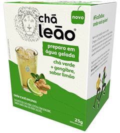 Chá Gelado Leão Verde / Gengibre / Limão Com 10 Saches