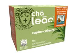 Chá Premium Leão Capim Cidreira Com 15 Saches Amostra Gratis 