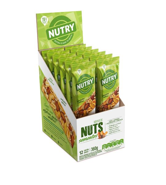 Barra Nuts   Nutry Sementes Display 360g(12x30g) 